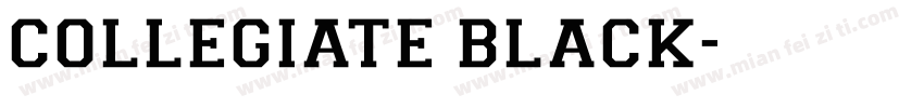 COLLEGIATE BLACK字体转换